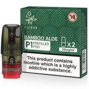 Elf Bar Mate P1 prefilled pod in Bamboo Aloe flavor, delivering a light, refreshing blend of smooth aloe and subtle bamboo notes, designed for use with the Elf Bar Mate device for a clean and soothing vaping experience